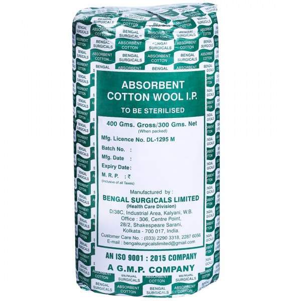 Cotton Wool Absorbent (B.S) Green Gross 400 g