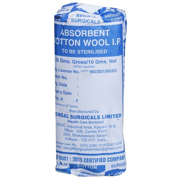 Cotton Wool Absorbent (B.S) Blue Gross 25 g