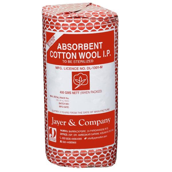 Cotton Wool Absorbent (Jayer) Net 400 g