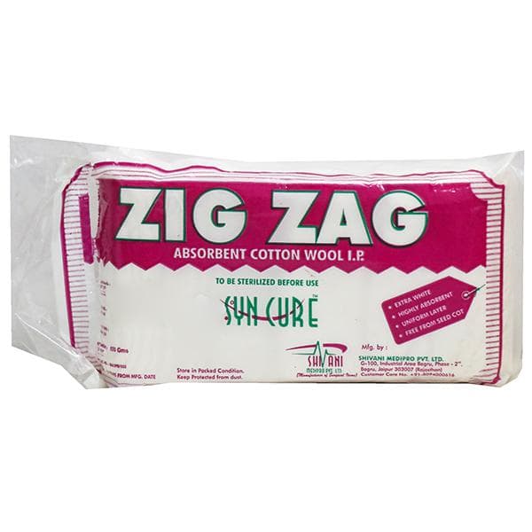 Cotton Zig Zag Absorbent (SHIVANI) 100 g