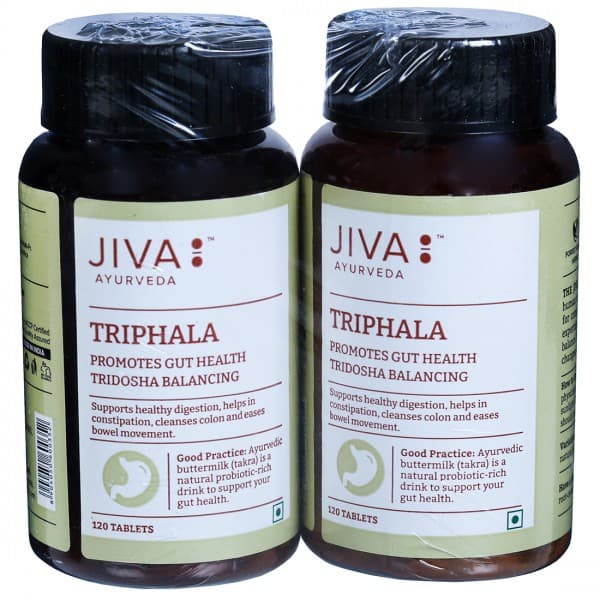 Jiva Ayurveda Triphala 500 mg 2 x 120 Tablets