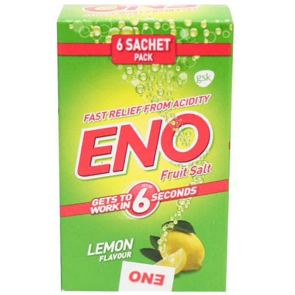 Eno Fruit Salt Lemon Sachet 6 x 5 g
