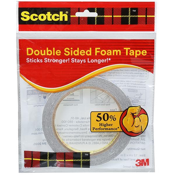 Scotch Double Sided Foam Tape 1.2 cm x 3 m