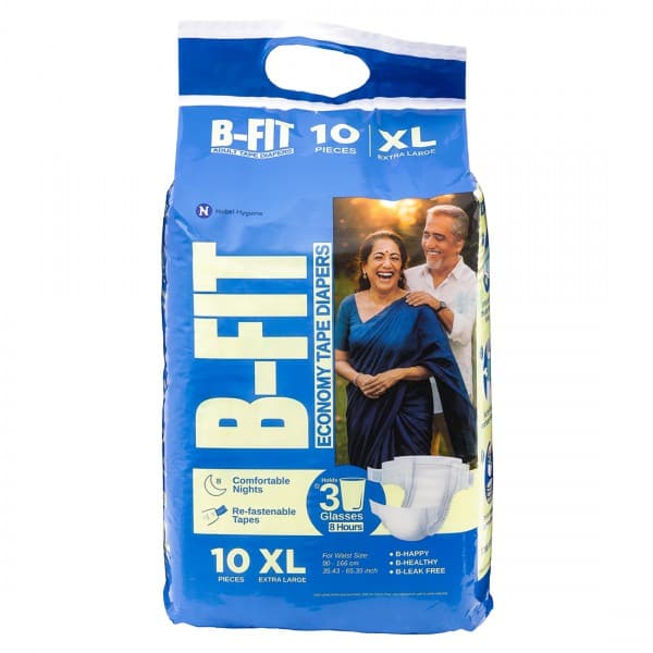 B Fit Economy Adult Tape Diapers XL Pack Of 10