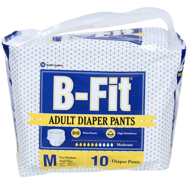 B Fit Adult Diaper Pants M Pack Of 10