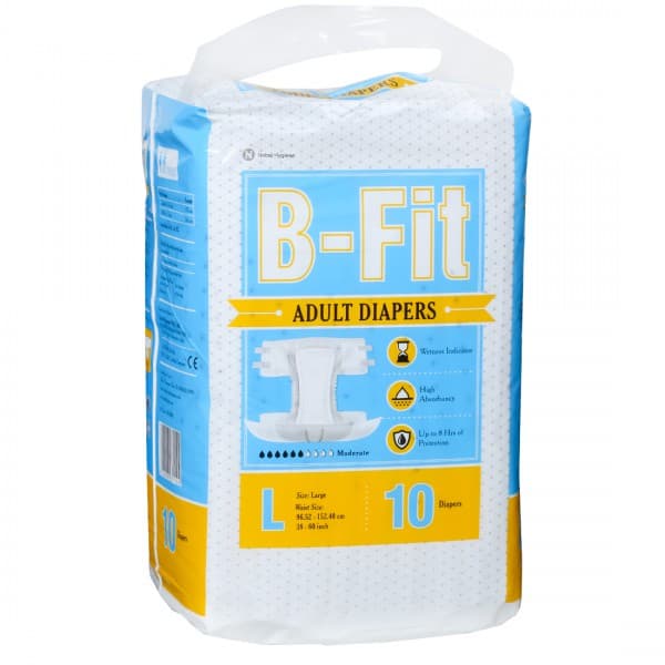 B Fit Adult Diapers L Pack Of 10