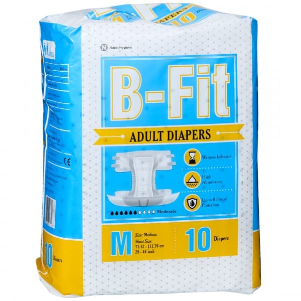 B Fit Adult Diapers M Pack Of 10