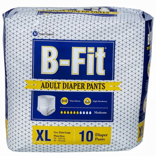 B Fit Adult Diaper Pants XL Pack Of 10
