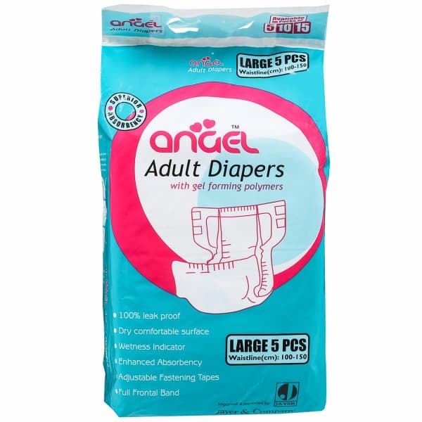 Angel Superior Absorbency Adult Diapers L Pack Of 5
