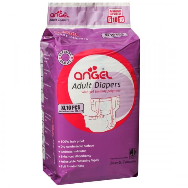 Angel Superior Quality Adult Diapers XL (Pack Of 10)