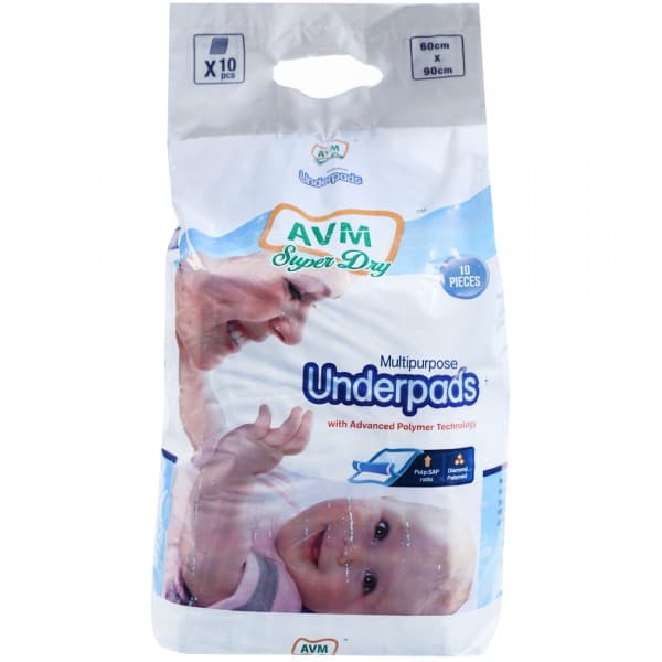 AVM Super Dry Multipurpose Underpads 60 cm x 90 Cm Pack Of 10