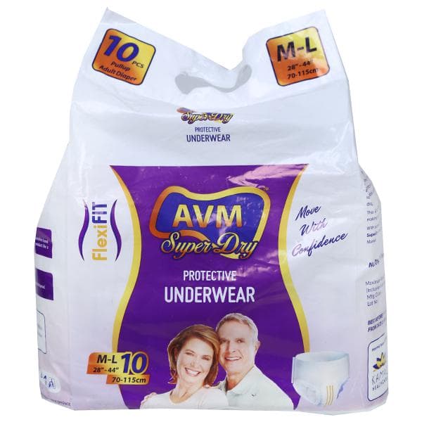 AVM Super Dry Protective Underwear M - L (Pack Of 10)