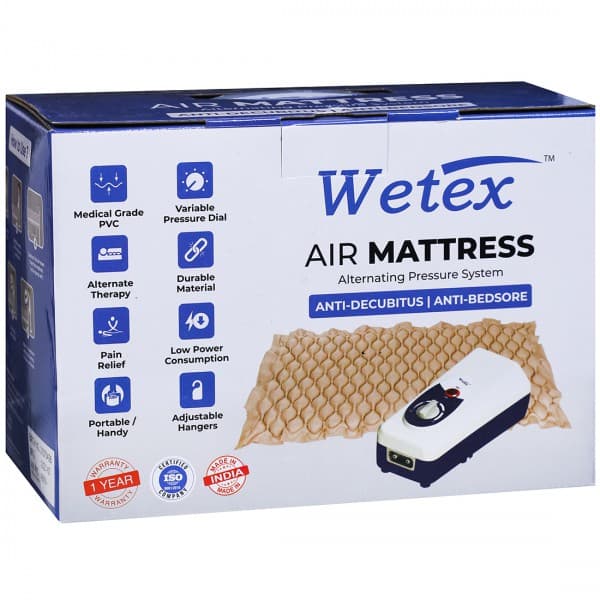 Wetex Anti-Bedsore & Anti-Decubitus Air Mattress Pack Of 1 200 x 90 x 7 cm