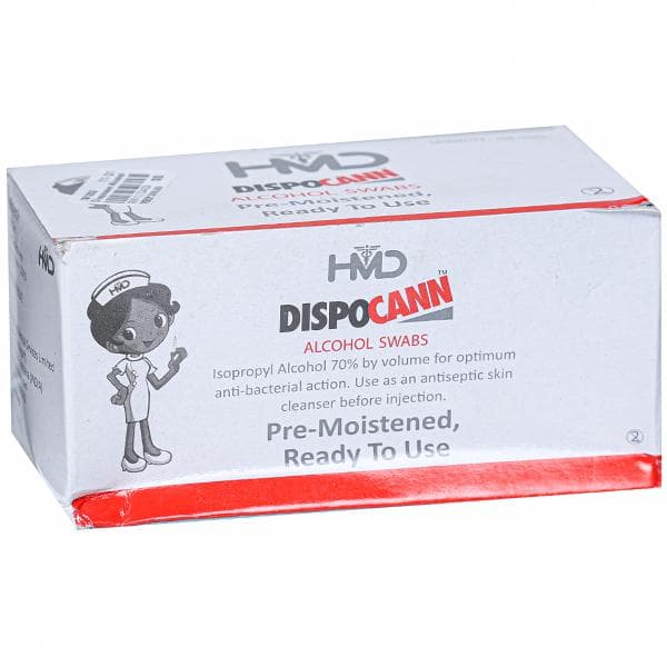 Dispocann Alcohol Swabs 30 x 60 mm Pack Of 100