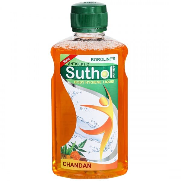 Boroline's Suthol Antiseptic Active Body Hygiene Liquid Chandan 200 ml