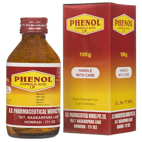 Phenol I.P (Carbolic Acid) B.D.P 100 g