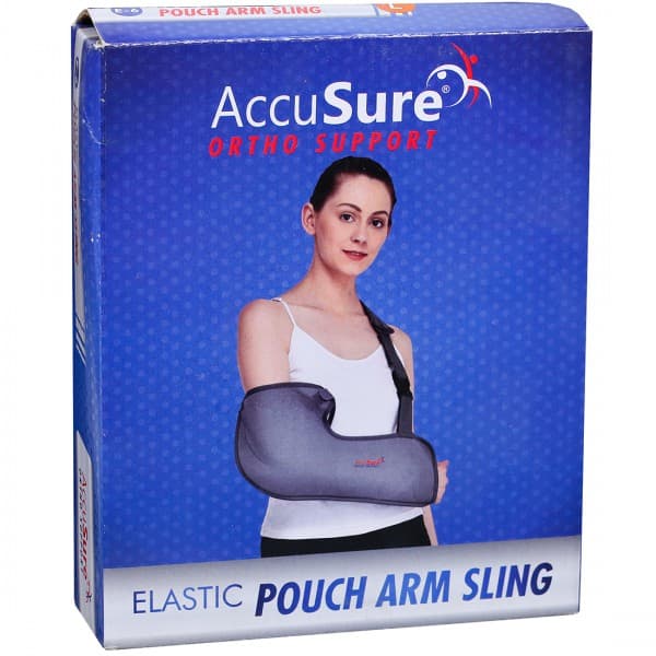 AccuSure Ortho Support Elastic Pouch Arm Sling L