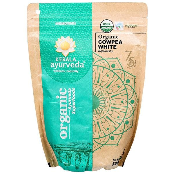 Kerala Ayurveda Organic Cowpea White Rajamasha 500 g
