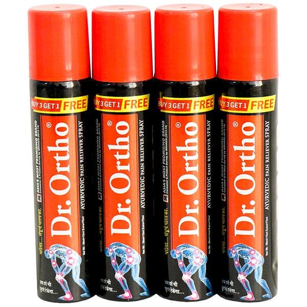 Dr Ortho Ayurvedic Pain Reliever Spray (Buy 3 Get 1 Free) 4 x 75 g