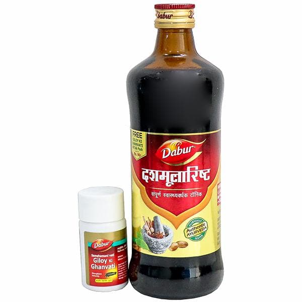 Dabur Dasmularista Syrup (Free Dabur Giloy ki Ghanvati 40 Tablets) 450 ml