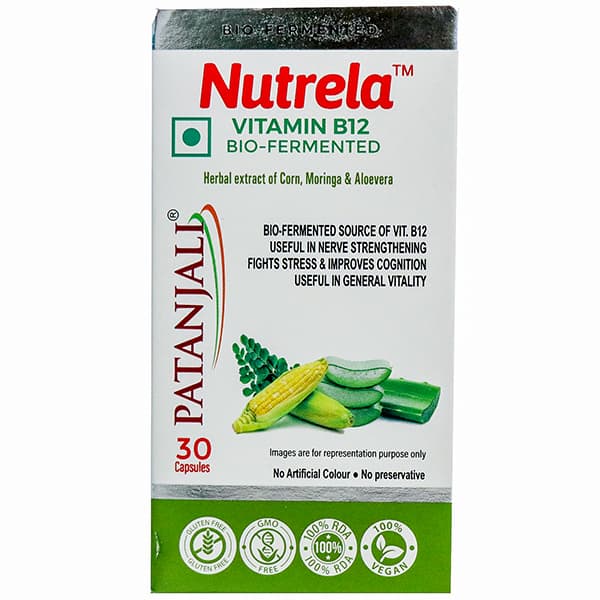 Patanjali Nutrela Vitamin B12 Bio Fermented 30 Capsules