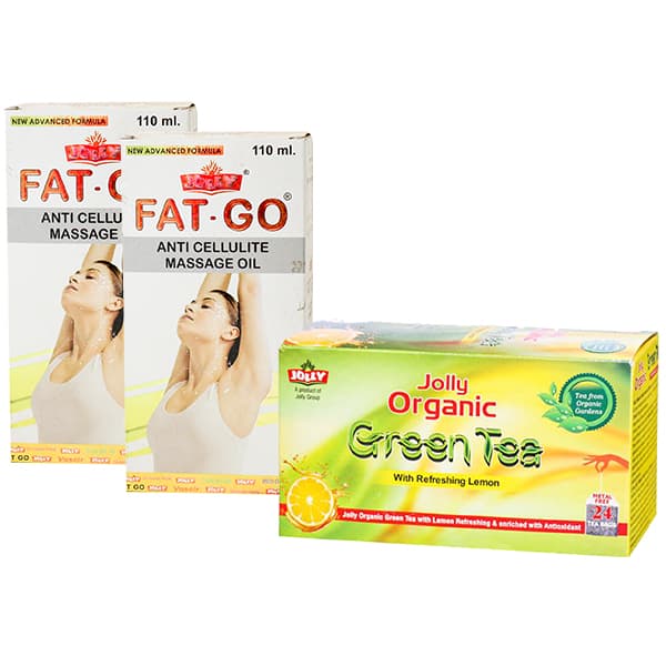 Jolly Fat - Go Massage Oil (with Jolly Organic Green Tea 24 x 1.6 g) 110 ml