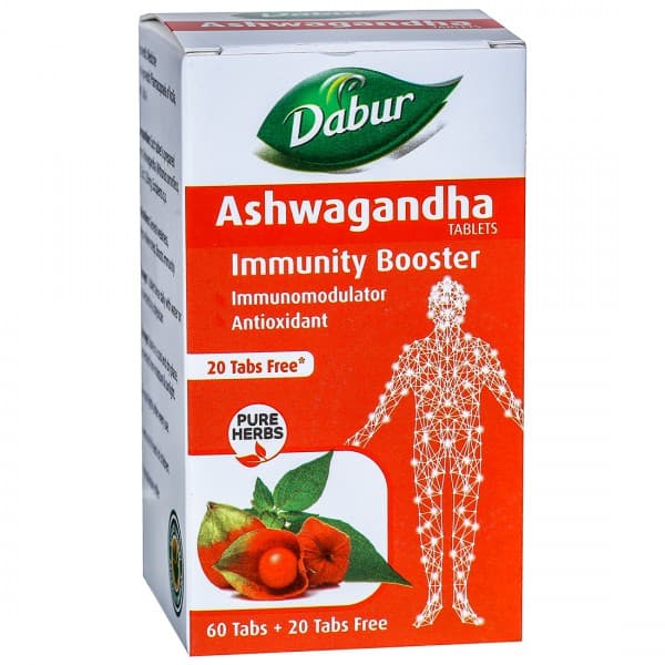Dabur Ashwagandha Immunity Booster (Free 20 Tablets) 60 Tablets