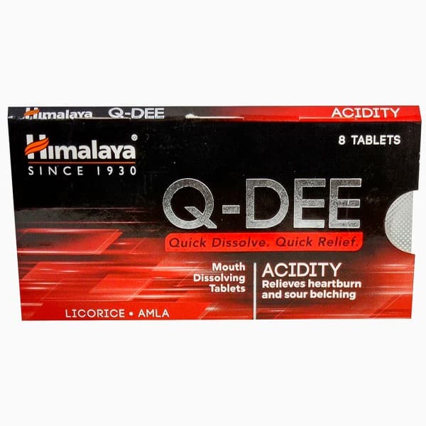 Himalaya Q-Dee Acidity Mouth Dissolving Licorice Amla 8 Tablets