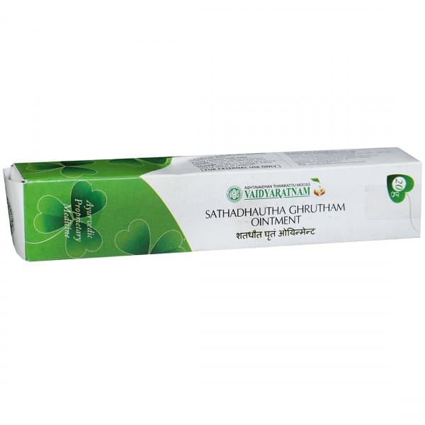 Vaidyaratnam Sathadhautha Ghrutham Ointment 20 g