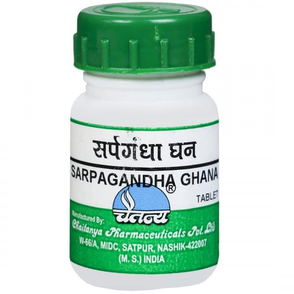 Chaitanya Sarpagandha Ghana 250 mg 60 Tablets