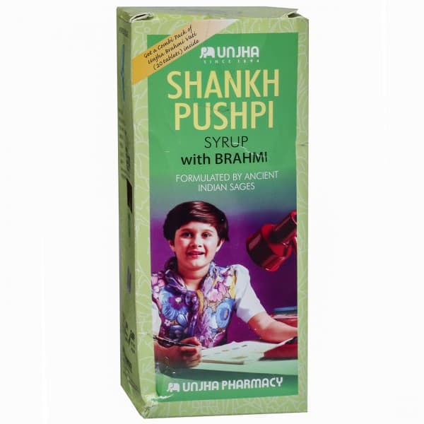 Unjha Shankh Pushpi Syrup with Brahmi 200 ml