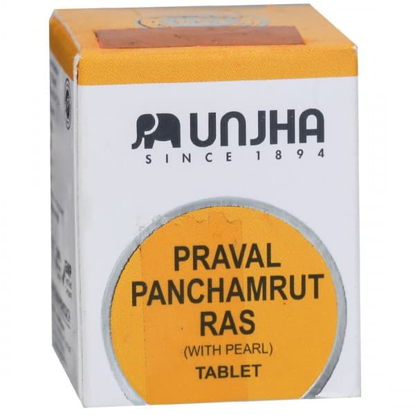 Unjha Praval Panchamrut Ras with Pearl 30 Tablets