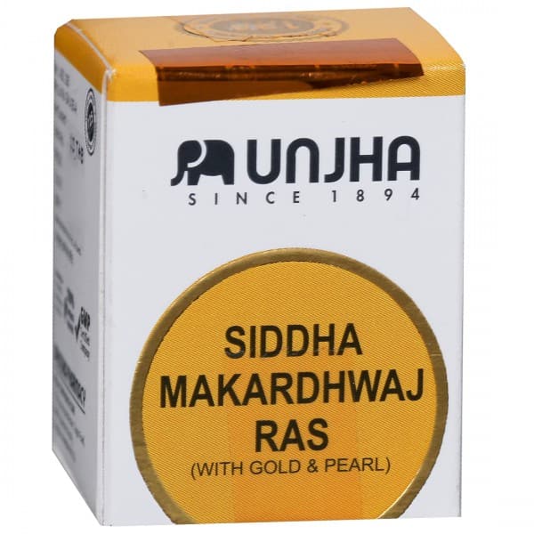 Unjha Siddha Makardhwaj Ras with Gold & Pearl 10 Tablets