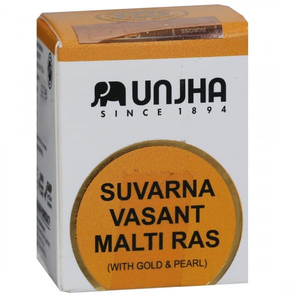 Unjha Suvarna Vasant Malti Ras with Gold & Pearl 10 Tablets