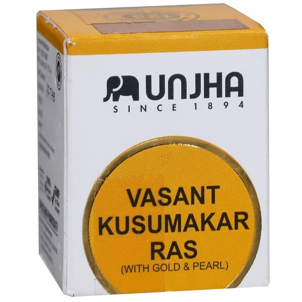 Unjha Vasant Kusumakar Ras with Gold & Pearl 10 Tablets