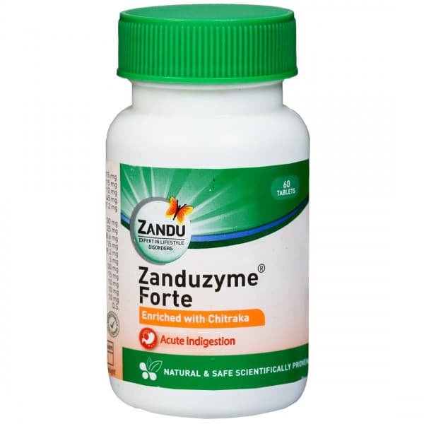 Zandu Zanduzyme Forte Enriched with Chitraka 60 Tablets