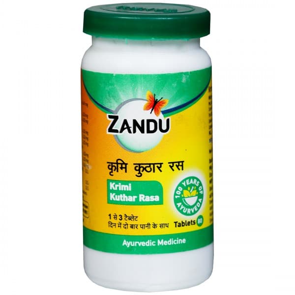 Zandu Krimi Kuthar Rasa 80 Tablets