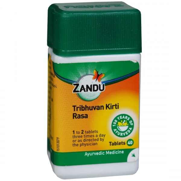 Zandu Tribhuvan Kirti Rasa 40 Tablets