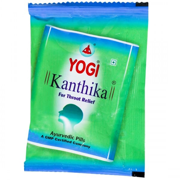 Yogi Kanthika for Throat Relief Ayurvedic Pills Pack Of 15