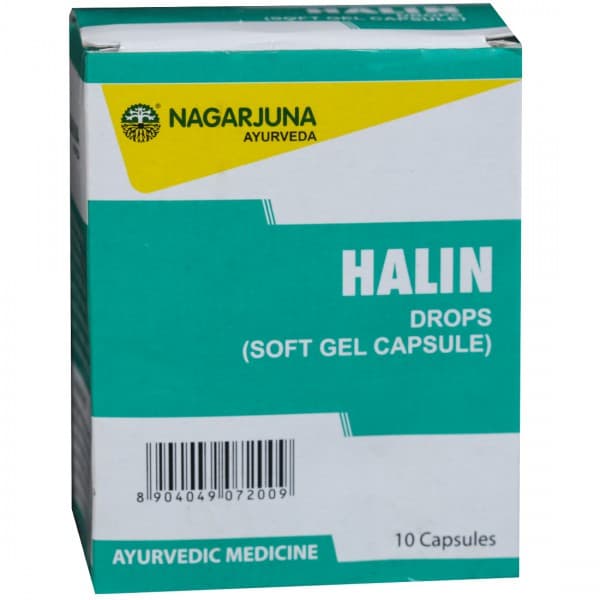Nagarjuna Ayurveda Halin Drops Soft Gel 10 Capsules