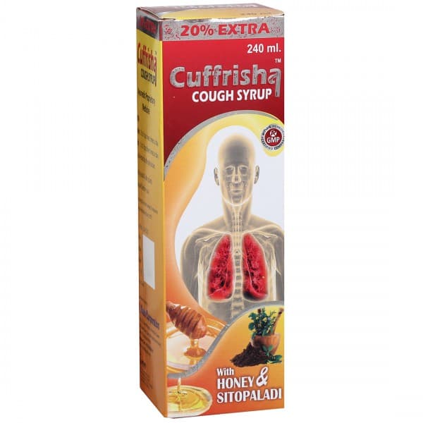 Cuffrisha Cough Syrup with Honey & Sitopaladi (Free 20% Extra) 200 ml