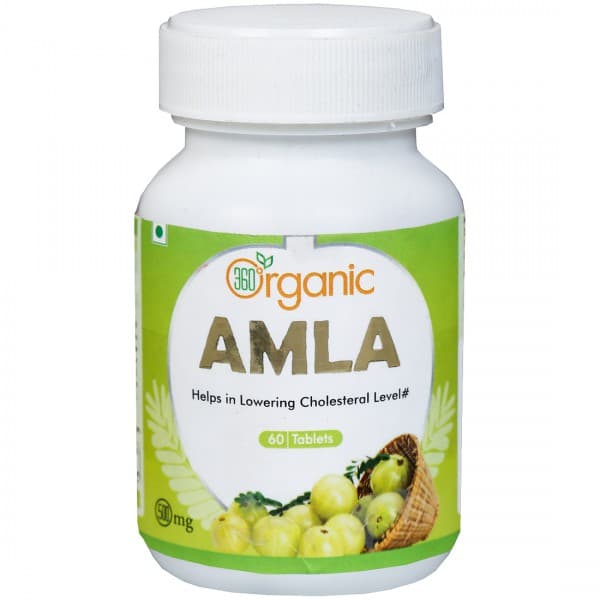 360 Degree Organic Amla 500 mg 60 Tablets