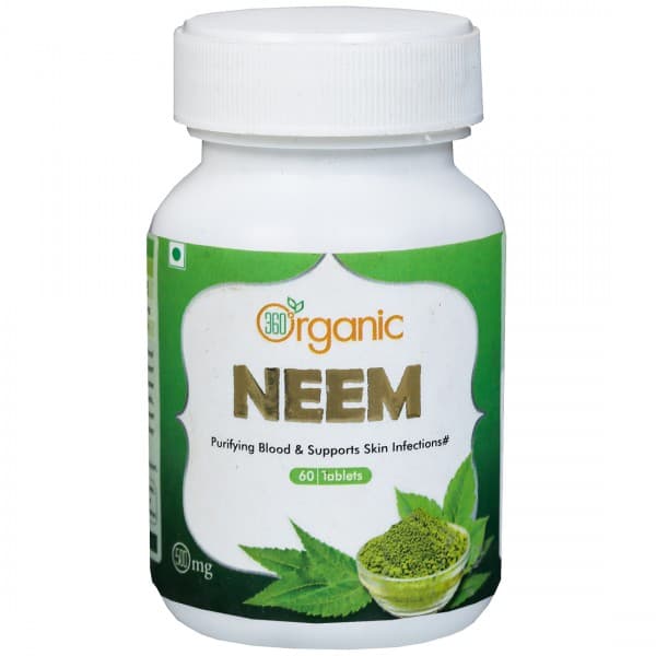 360 Degree Organic Neem 500 mg 60 Tablets