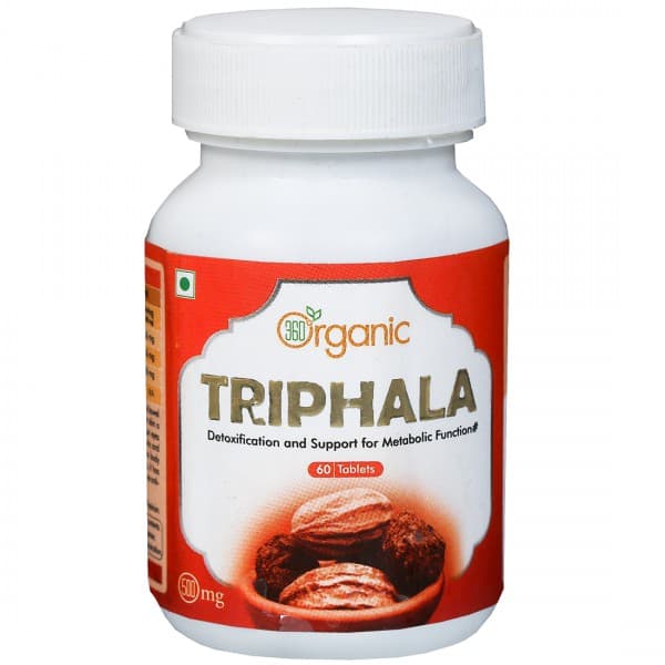360 Degree Organic Triphala 500 mg 60 Tablets