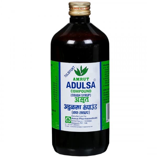 Amrut Tulsiyukt Adulsa Compound Cough Syrup 450 ml