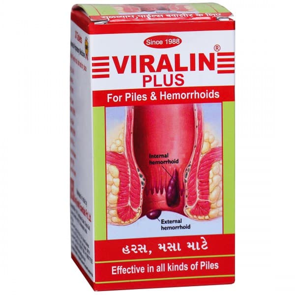 Viralin Plus for Piles & Hemorrhoids 30 Tablets