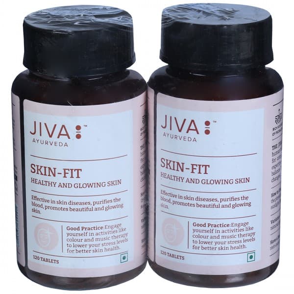 Jiva Ayurveda Skin Fit Healthy and Glowing Skin 500 mg 2 x 120 Tablets