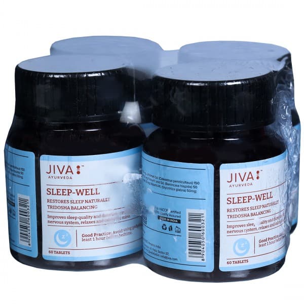 Jiva Ayurveda Sleep Well 500 mg 4 x 60 Tablets