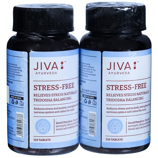 Jiva Ayurveda Stress Free 500 mg 2 x 120 Tablets