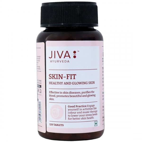 Jiva Ayurveda Skin Fit Healthy and Glowing Skin 500 mg 120 Tablets